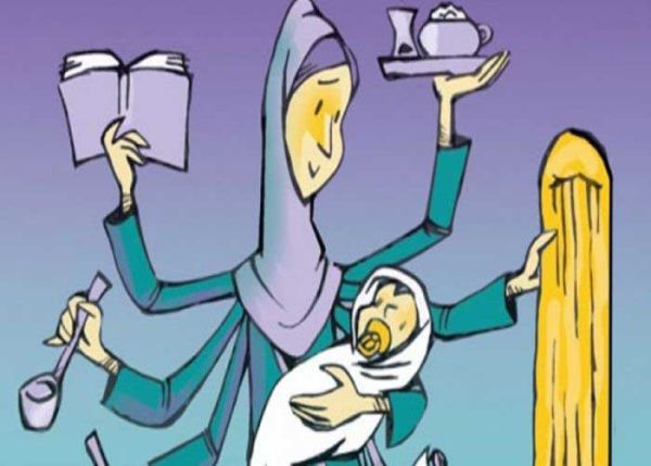 خانه داری و بچه داری